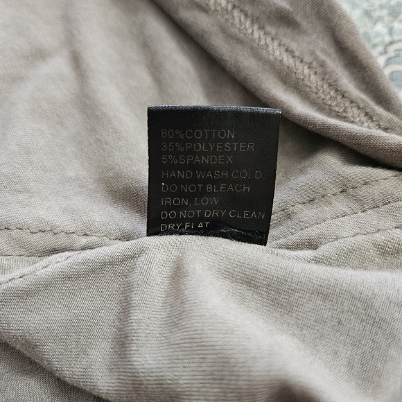 POL Women's Gray/Green Oversized Sleeveless Tunic Size Small, Boho High-Low Hem - Picture 7 of 7